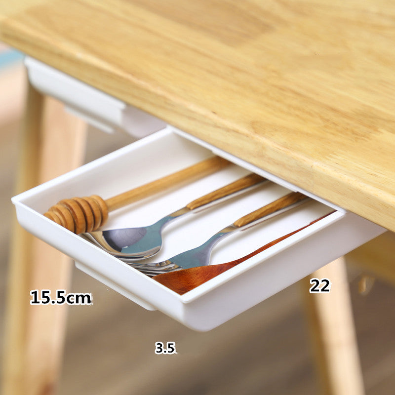 Hidden Drawer Storage Box Under The Desk Desk Desk Student Stationery Box Household Hidden Pen Case Under The Desk