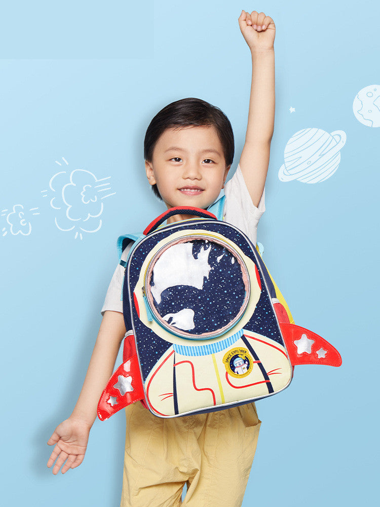 Little Tail New Cartoon Cute Male Children's School Bag