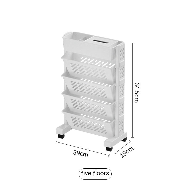 Desk Container Book Storage Rack Student Desk Bookshelf Movable Classroom Desk Storage Rack Bookcase