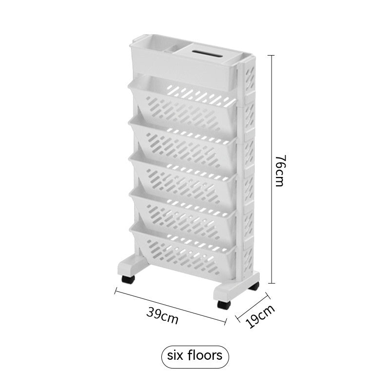 Desk Container Book Storage Rack Student Desk Bookshelf Movable Classroom Desk Storage Rack Bookcase